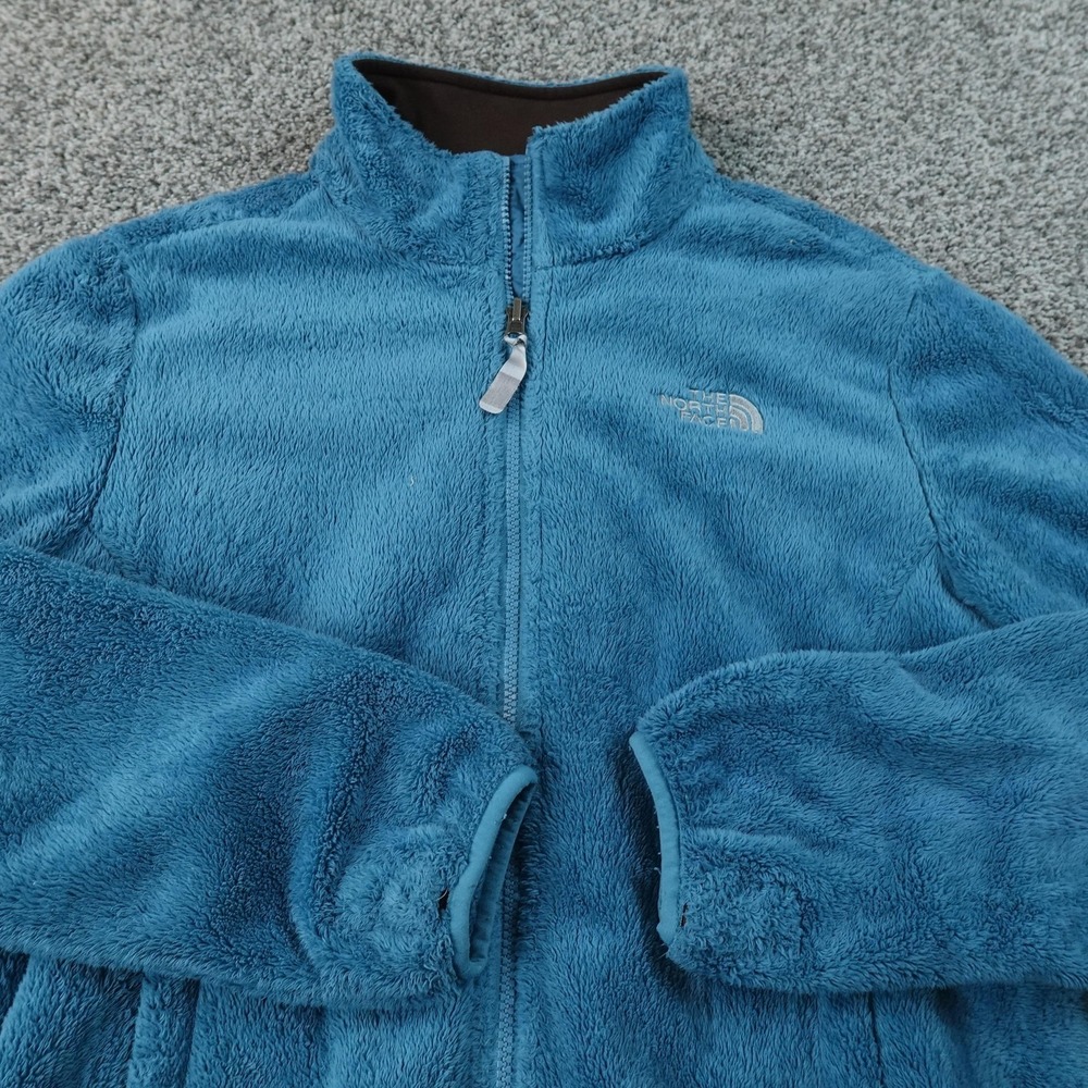 North Face Jacket Womens L‎ Blue Osito Fleece Full Zip Outdoor Hiking Coat Warm